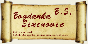 Bogdanka Simenović vizit kartica